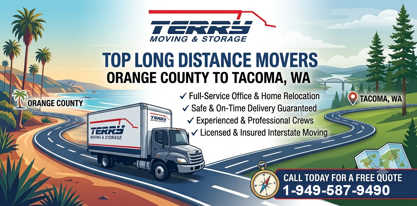 Top Rated Long Distance Movers from Orange County to Tacoma, Washington
